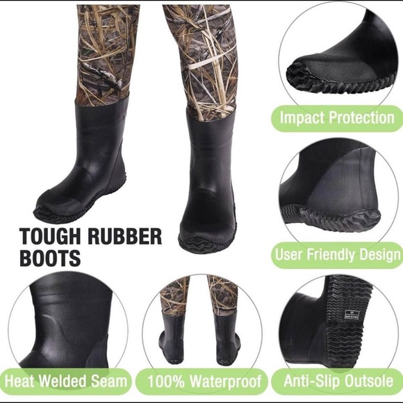HISEA Kids Chest Waders with boot hanger for duck hunting Waterproof - Picture 3 of 6